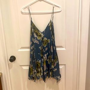 Free People asymmetrical hem printed mini dress